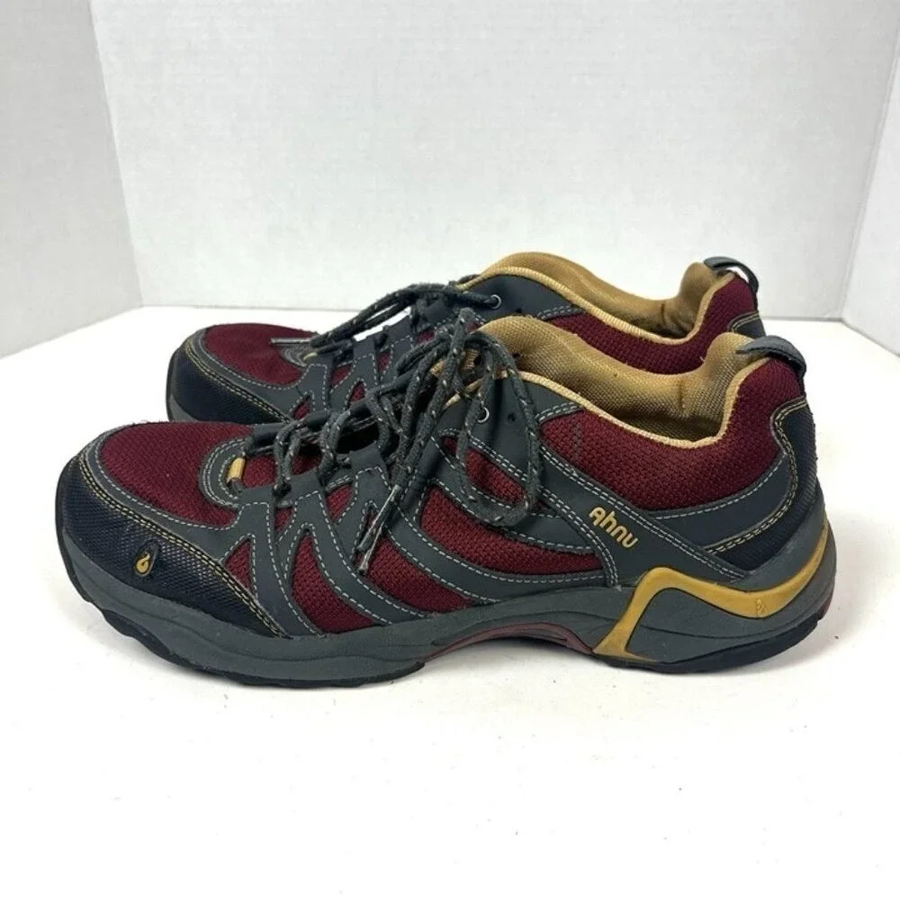 Ahnu Hiking Shoes Leather Textile Trail Low Top Women 11 Trail Outdoor Gorpcore